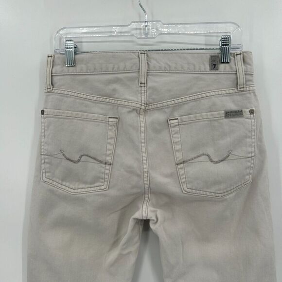 7 FOR ALL MANKIND Men's Light Stone Gray Slimmy Slim Fit Denim Jeans Size 28 - Picture 5 of 8